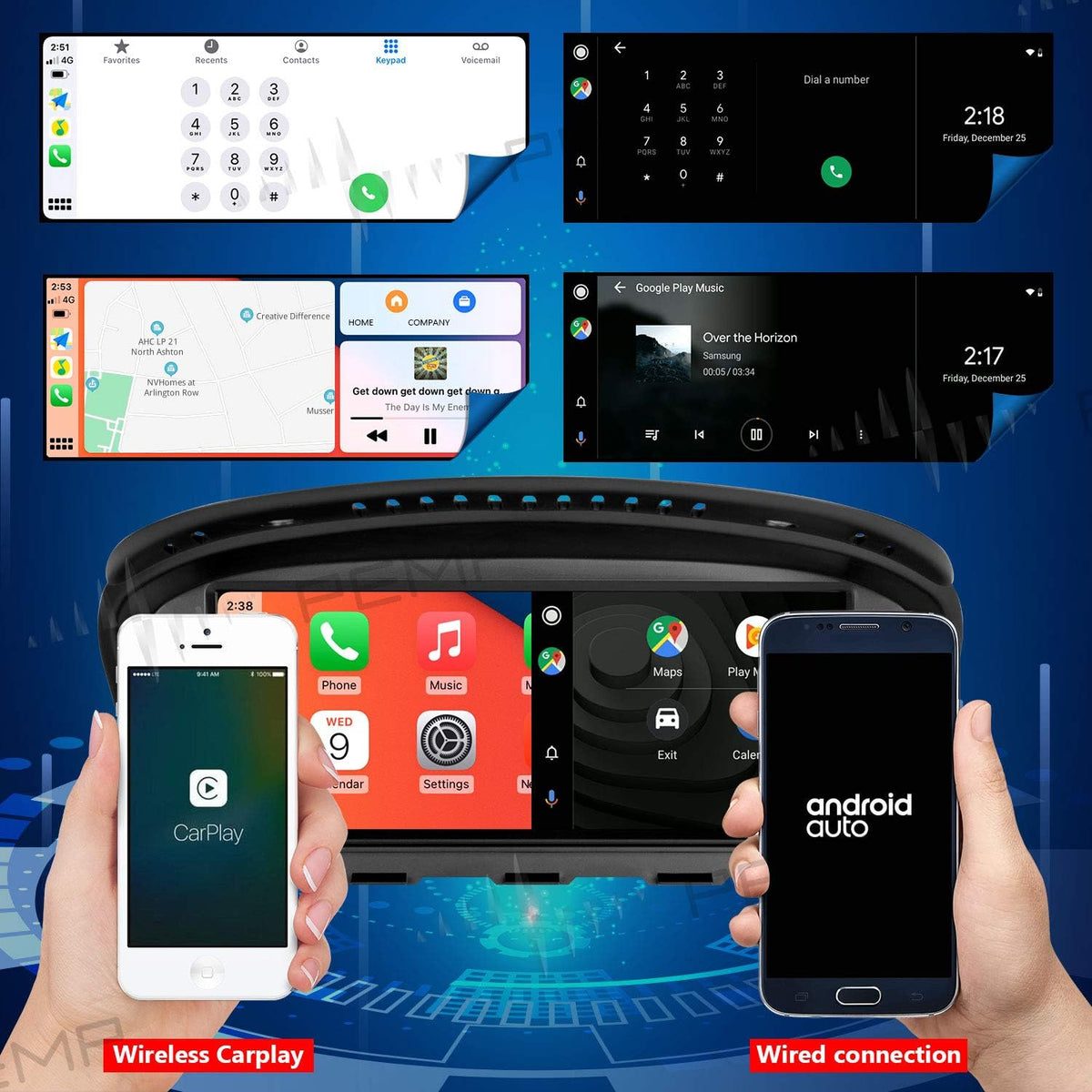 BMW E60 E90 CIC Android Carplay Screen, 8-core 4GB+64GB Android Auto Display J141115