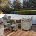 5 Piece PE Rattan Outdoor Sectional Furniture Set with Cushions and Coffee Table G820