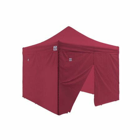 Red 10x10 Pop Up Canopy Tent with Steel Frame and Roller Bag Z258