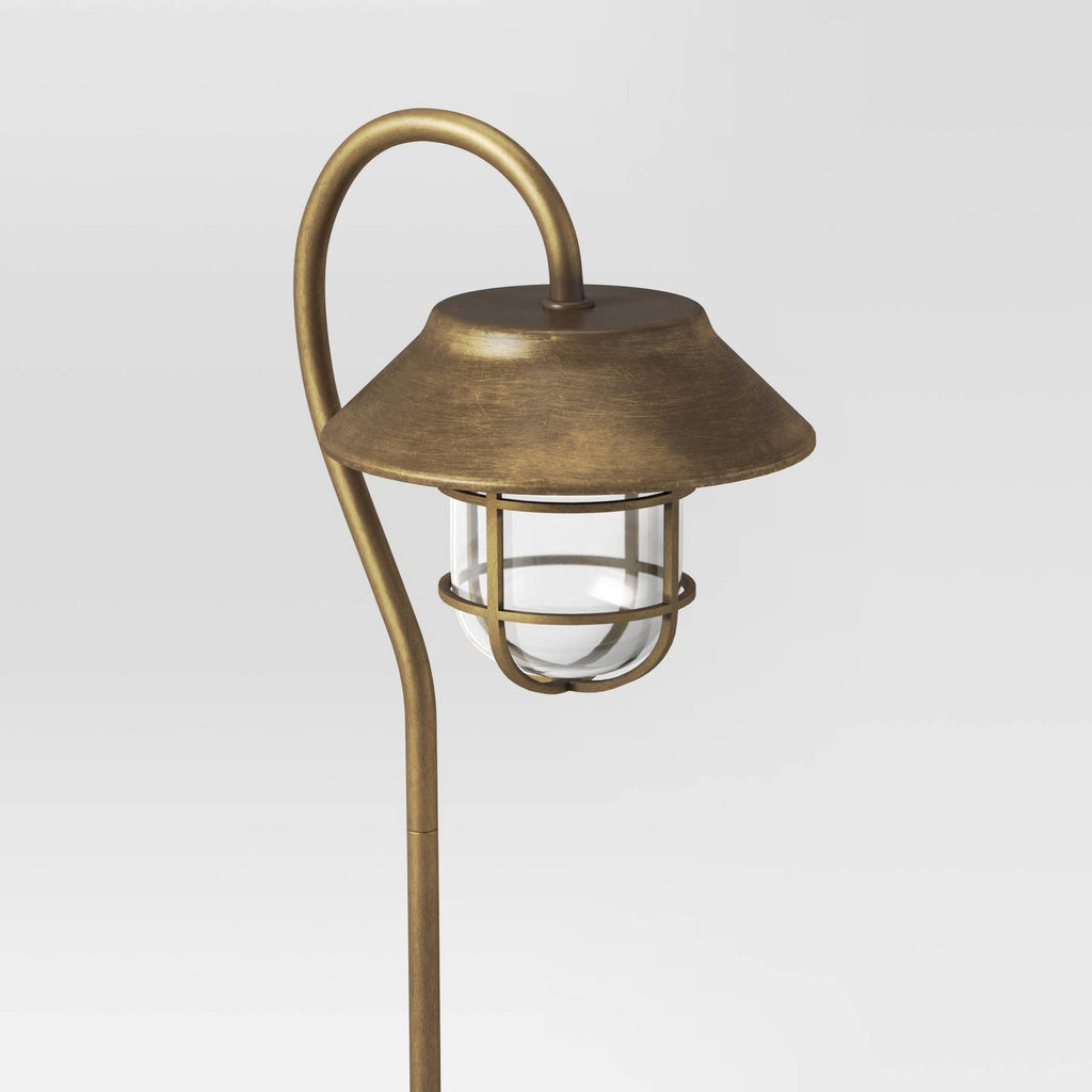 4pk Antique Brass Solar Pathway Lights P89153