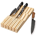 Solid Wood Bamboo Universal Knife Block Without Knives C4658
