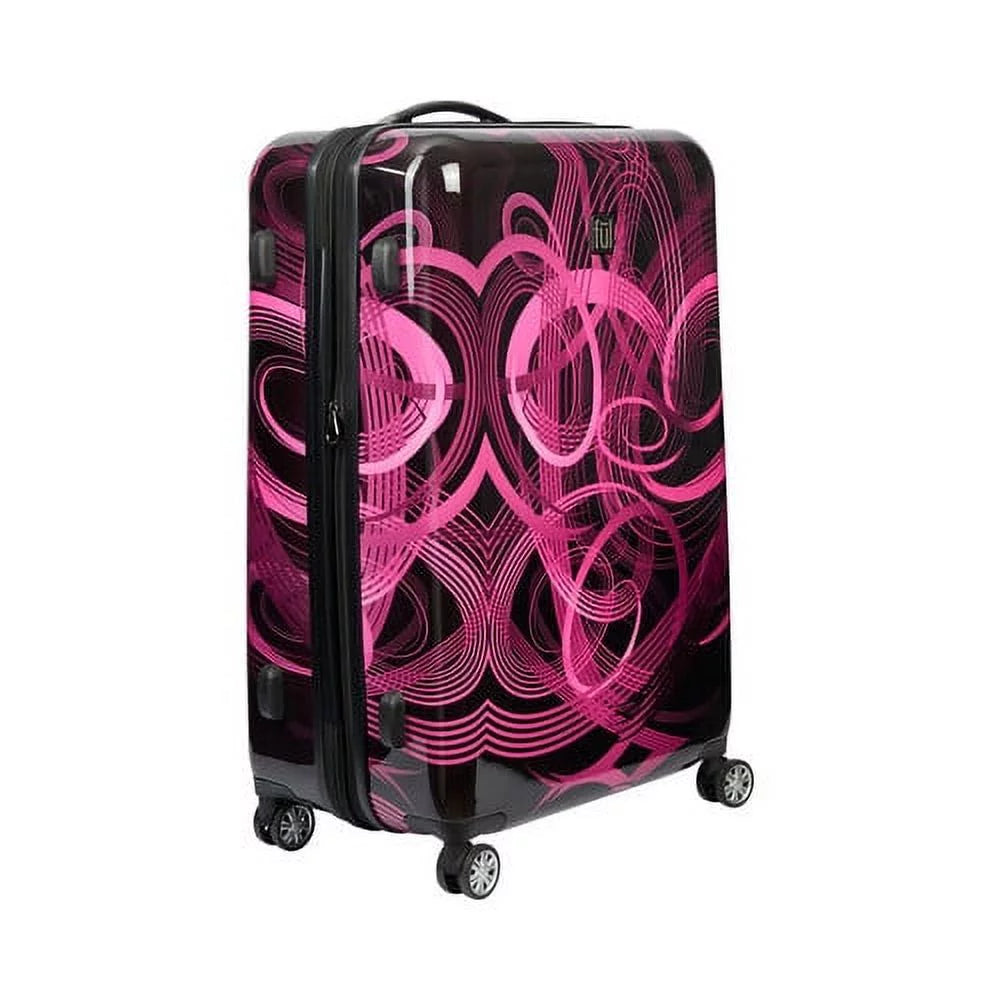 20 Inch Expandable Spinner Rolling Luggage Suitcase, ABS Hard Case, Pink P9980
