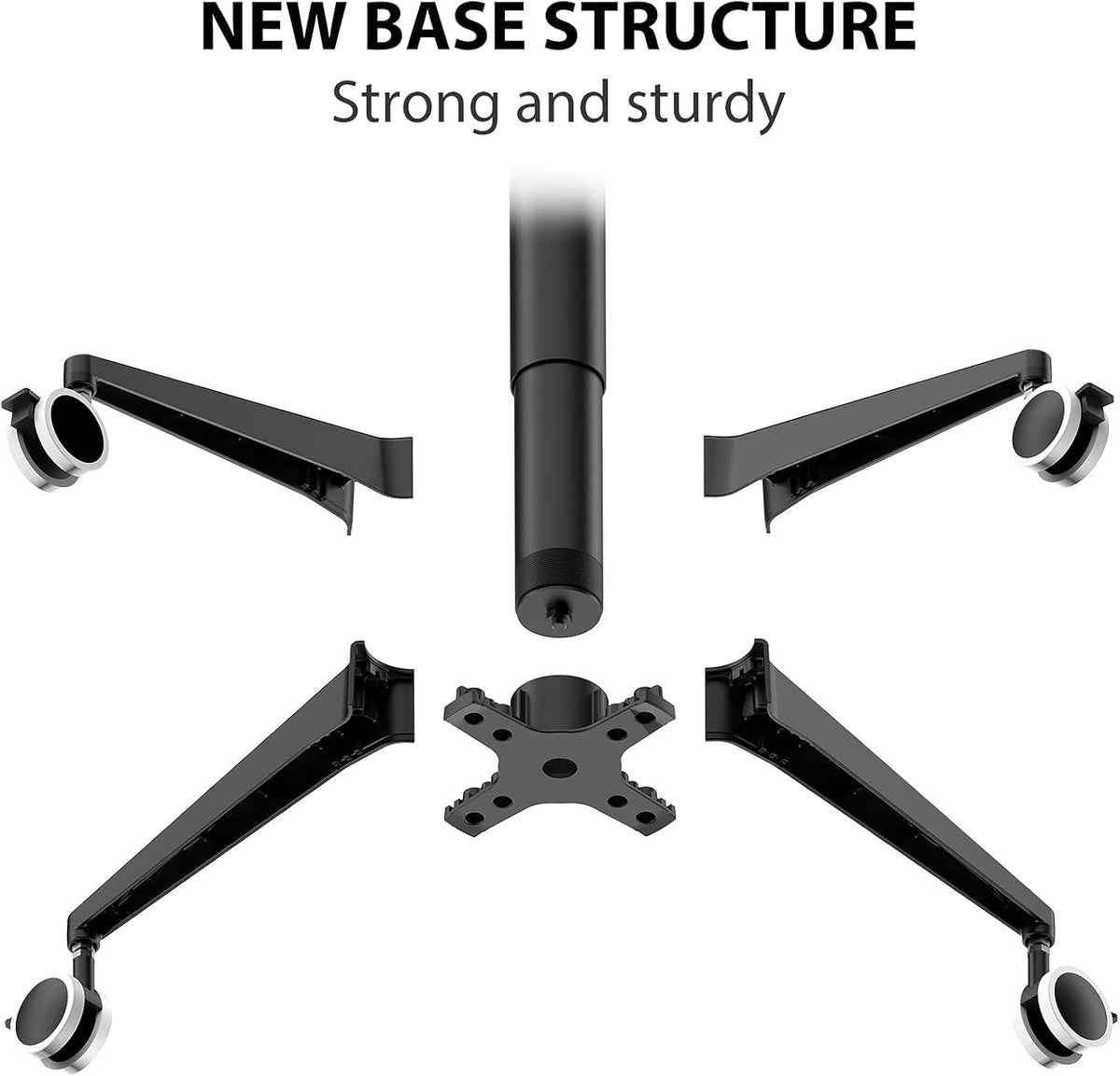 Height Adjustable Rolling Laptop Stand Desk with Locking Wheels M4959