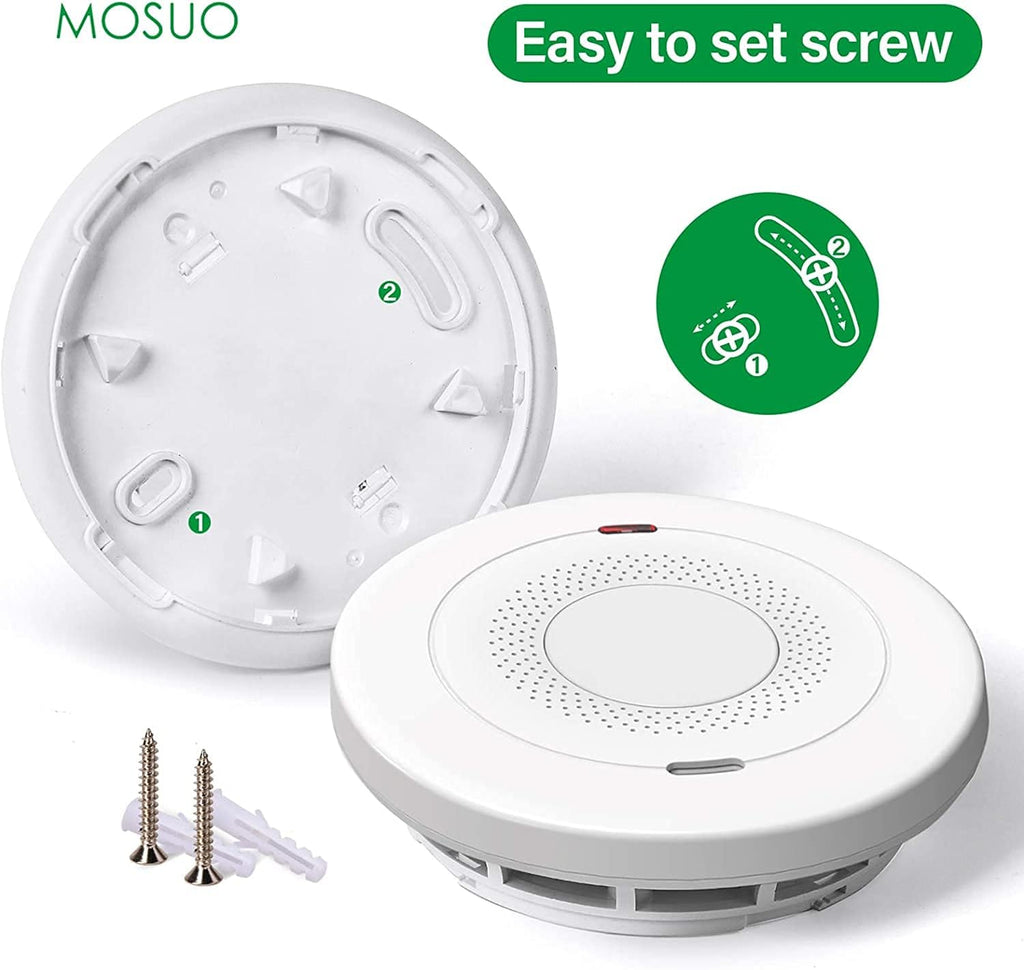 3PCS Smoke and Carbon Monoxide Detector Alarm with Voice Warning, 10 Year Lithium Battery Backup, Dual Sensor H228