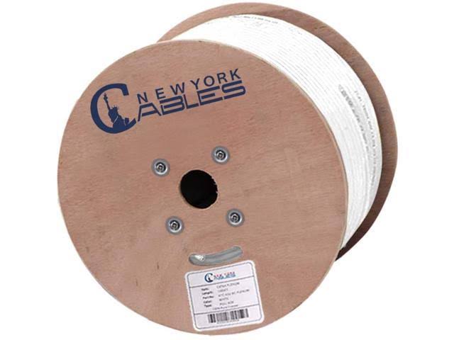 White Cat6a Plenum Pure Copper 1000ft UTP 23 AWG Cable P7401
