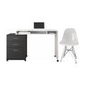 2 Piece Home Office Set White and Black B961444