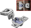 Soft Close Cabinet Hinges 40 Pack 1-1/4 inch Overlay 105 Degree 3-Way Adjustment Concealed with Screws S65912
