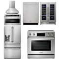 36 Electric Range, Range Hood, Microwave, Refrigerator, Dishwasher, Wine Cooler A854