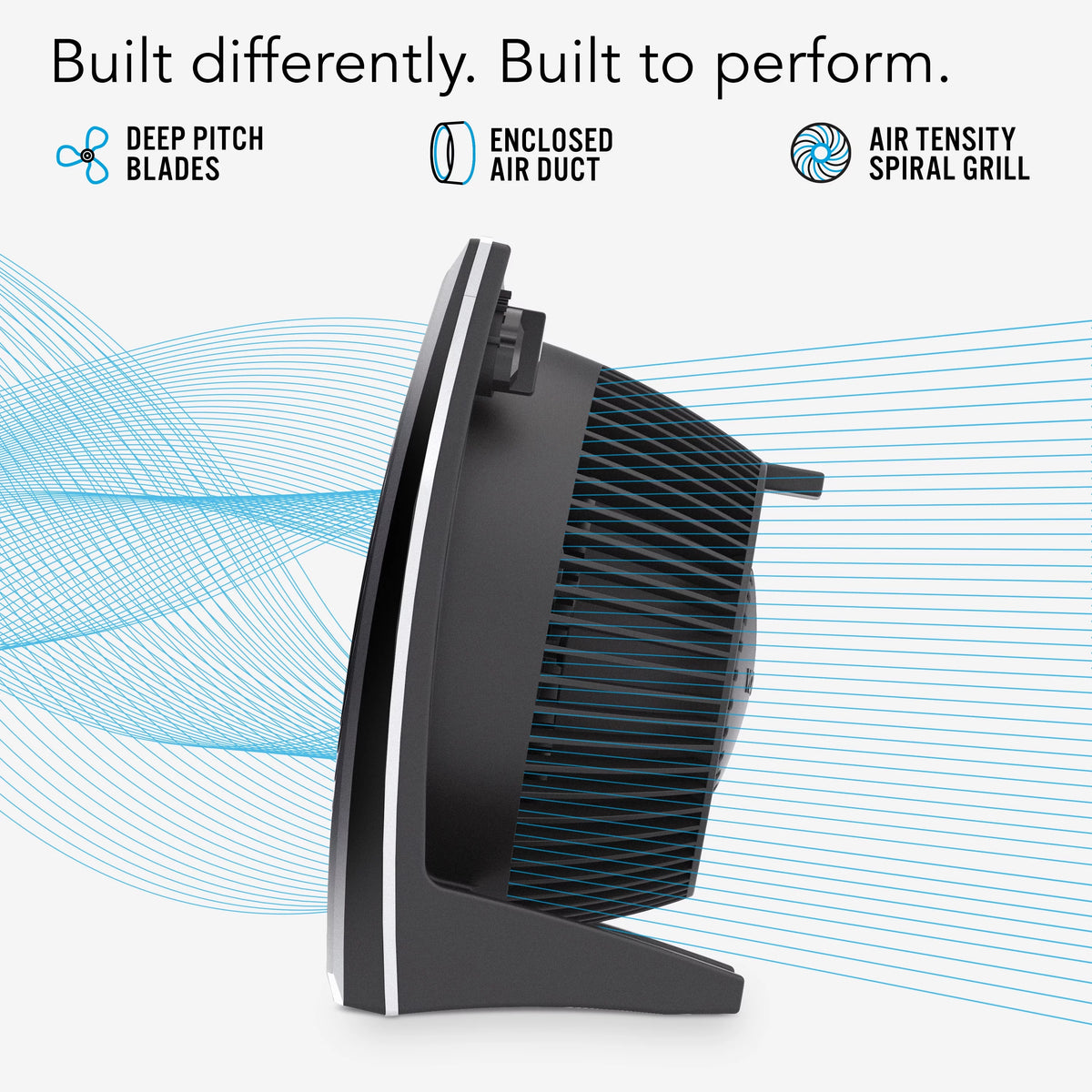 Black Medium Panel Floor Fan M974900