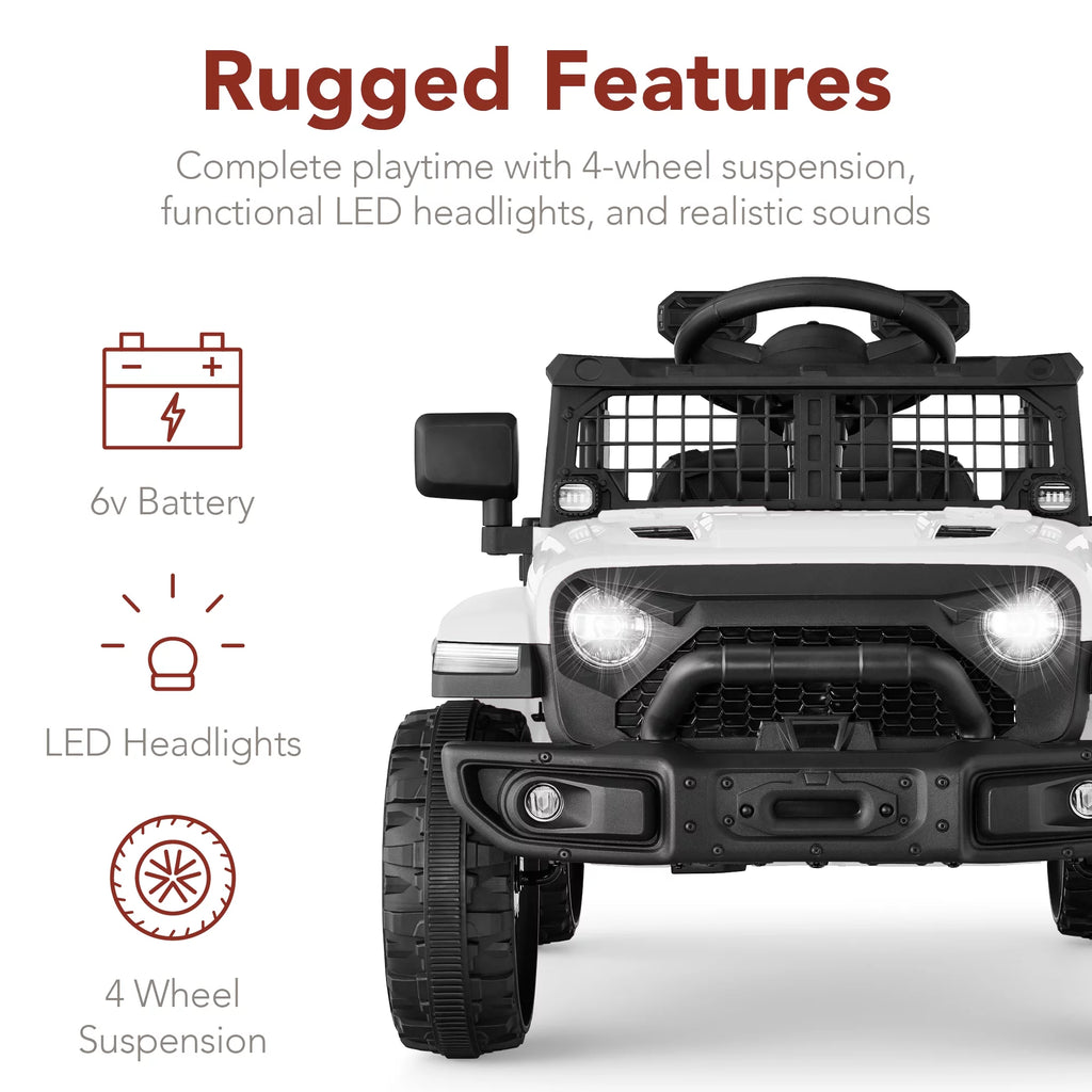 6V Kids Ride-On Truck Car with Parent Remote Control Black Z44407