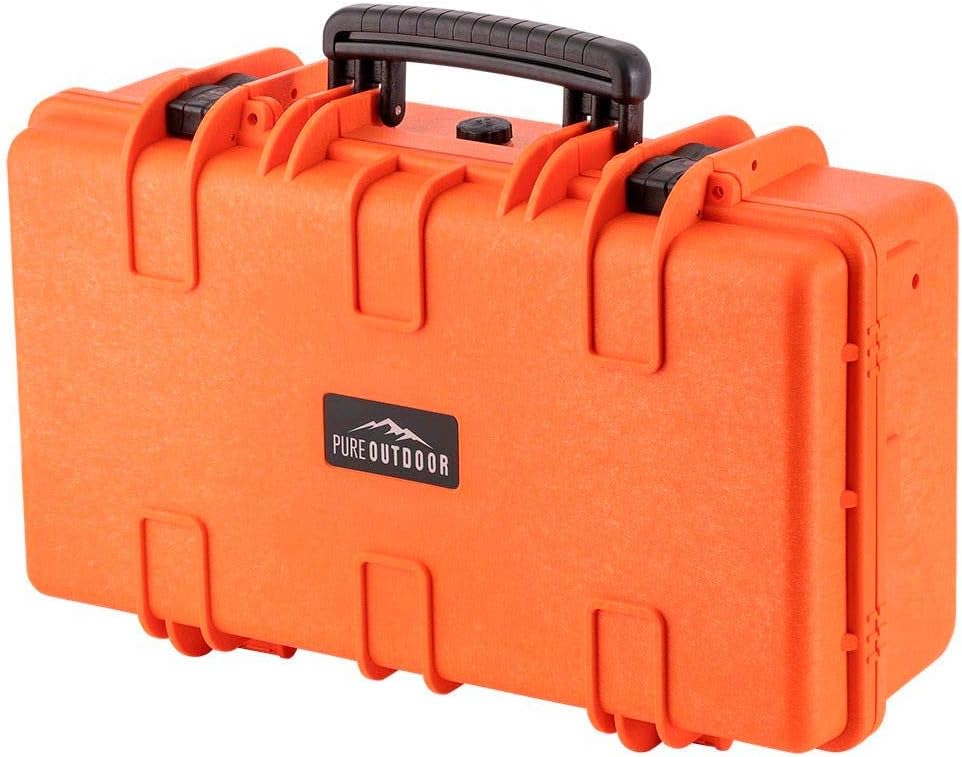 Black Weatherproof Shockproof Hard Case with Wheels M873583