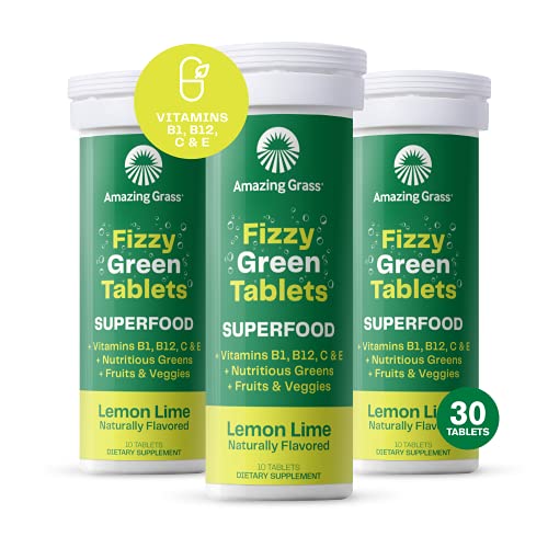 Lemon Lime Green Superfood Tablets 10 Count Pack of 3 B2528