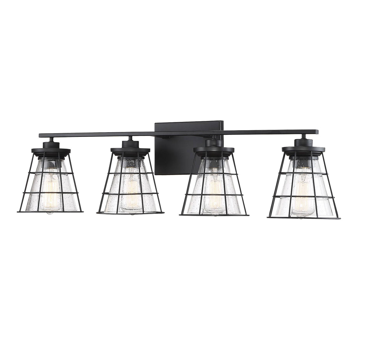 4 Light Black Bath Bar Q8410