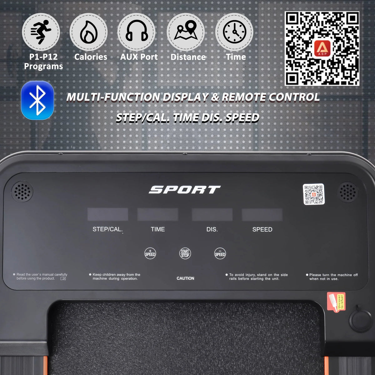 2.5HP Foldable Electric Treadmill U394044