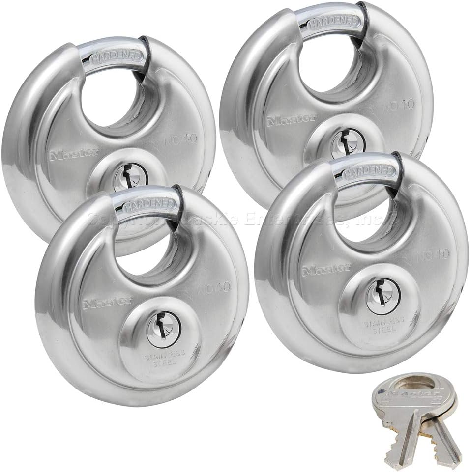 8 Keyed Alike Stainless Steel Padlocks F95252