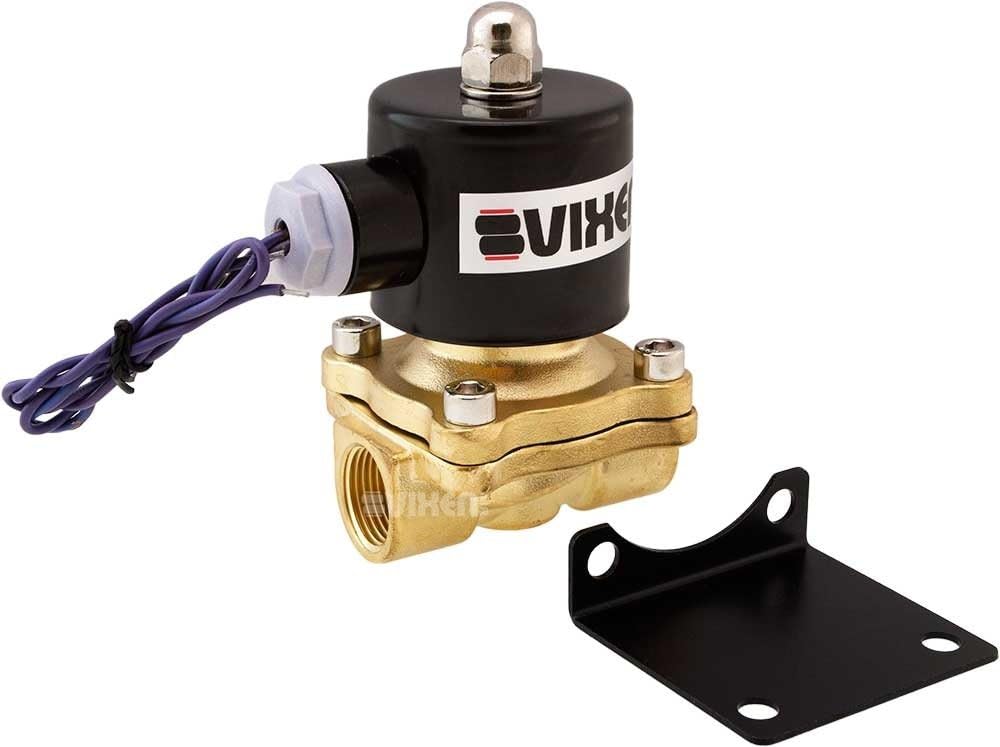 1/2" NPT High Flow Normally Closed Electric Air Valve 210 PSI Pack of 2 Z55371