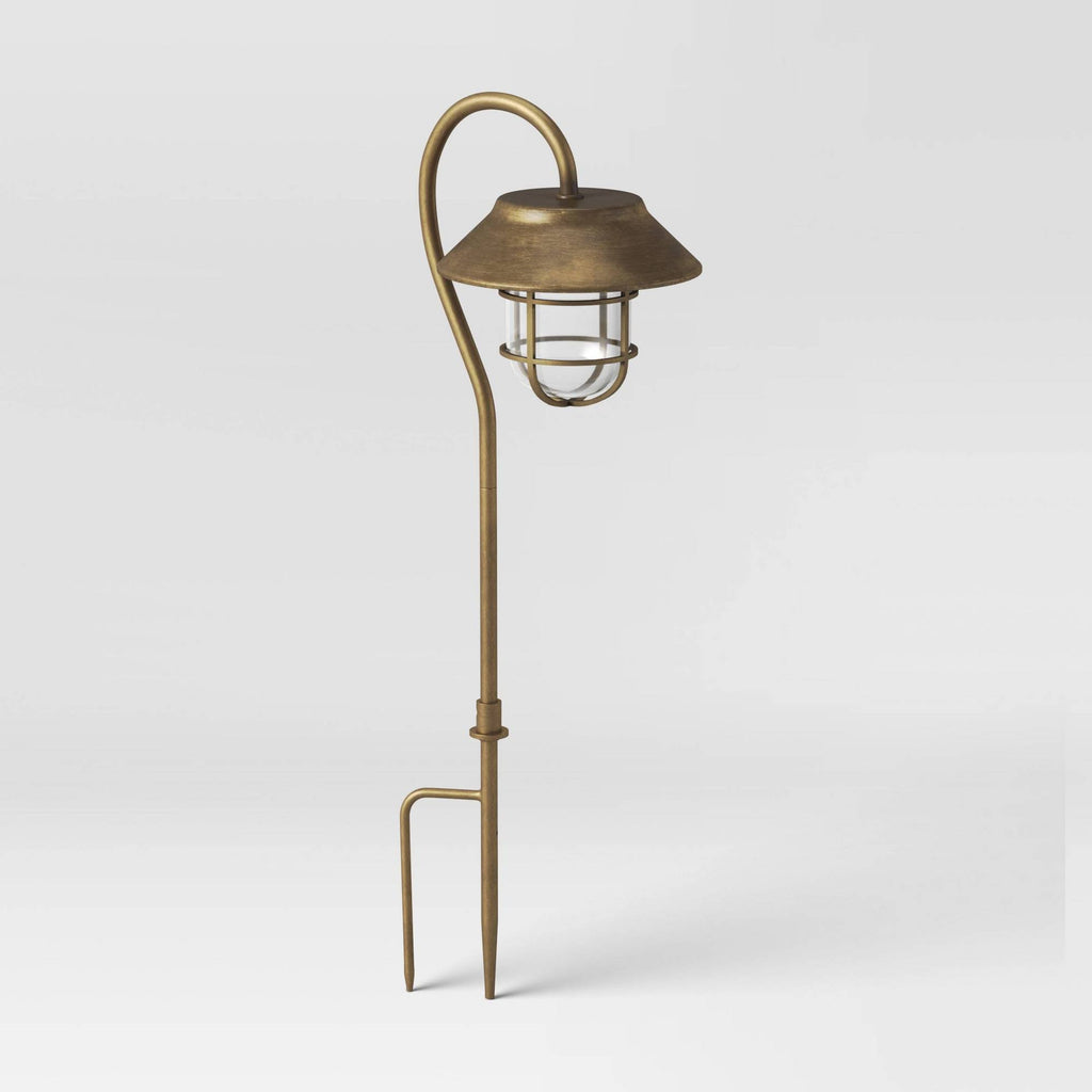 4pk Antique Brass Solar Pathway Lights P89153