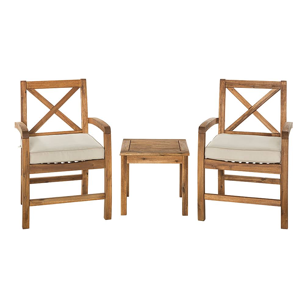 3-Piece Acacia Wood Patio Chat Set K682654