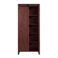 Vintage Walnut 5-Shelf Pantry Cabinet U7573