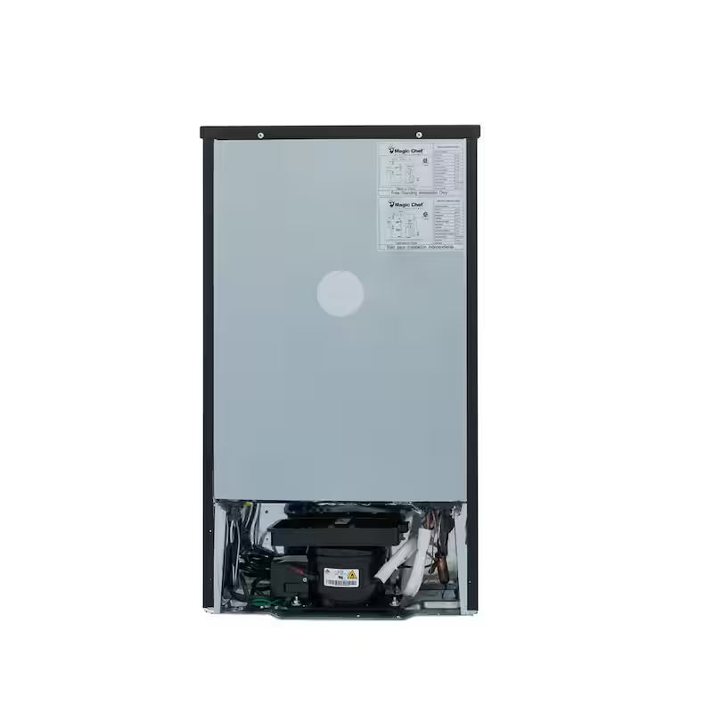Black 2-Door Mini Refrigerator with Freezer A1827