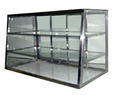 Countertop Dry Bakery Display Case 24 Tapered Glass Showcase with Shelf Q7504