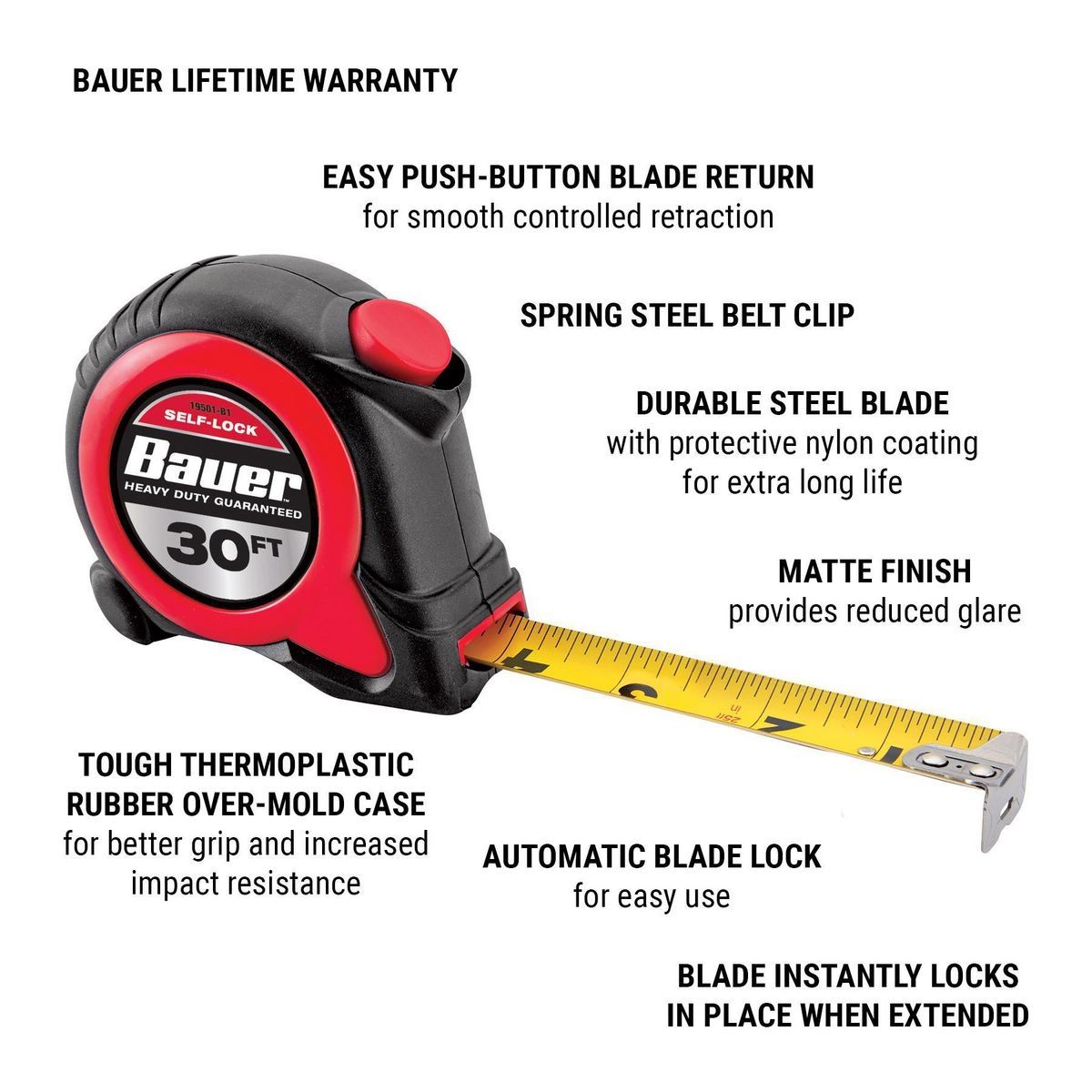 30 ft. x 1 in. Self-Locking Tape Measure Y713483