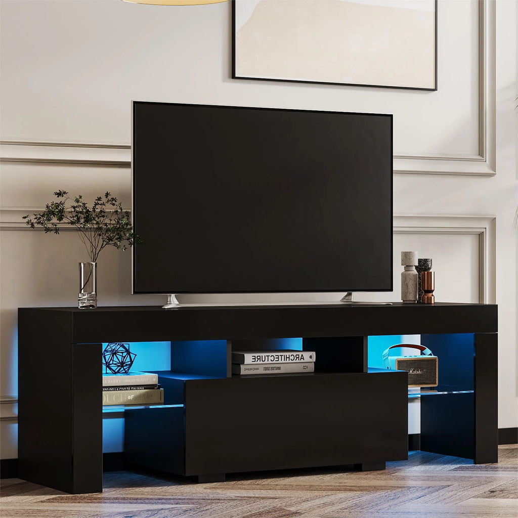 White High Gloss TV Stand with LED Z964640