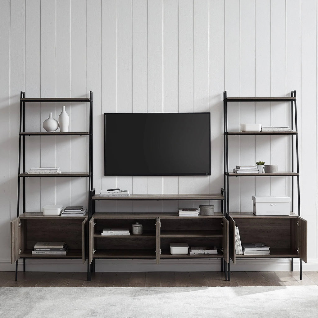 3-Piece Ladder Storage Entertainment Wall - Mocha N32888