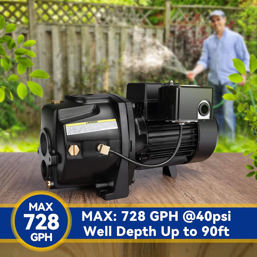 Cast Iron Convertible Well Jet Pump with Ejector Kit H500