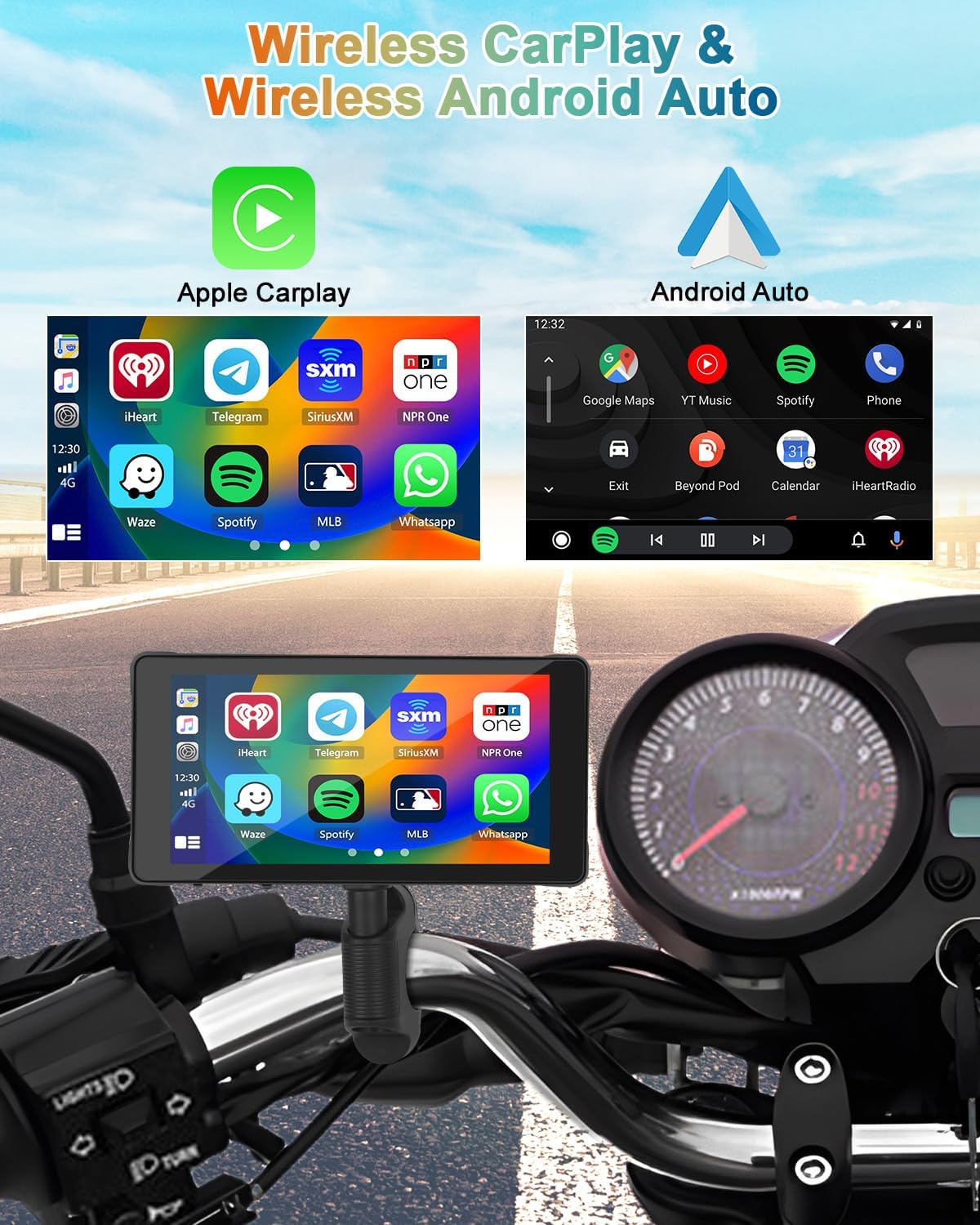 5.5'' Portable Wireless Car Play Screen with Dual Bluetooth Z166