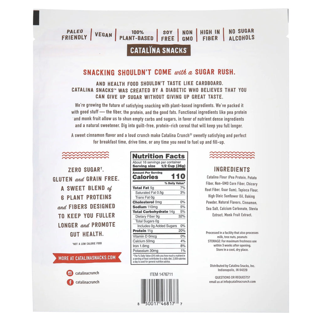 Cinnamon Toast Keto Friendly Cereal 20 Ounce U7393