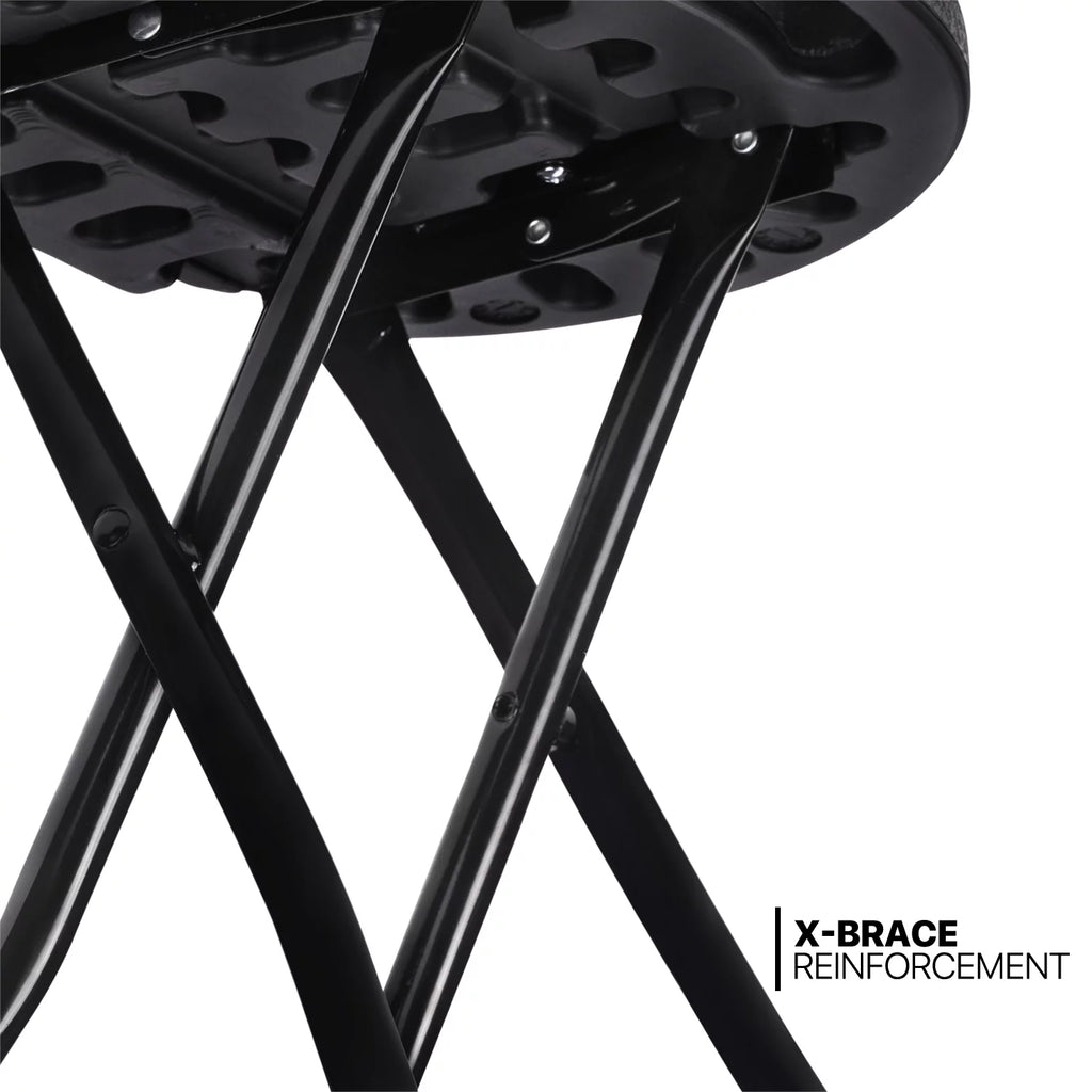 7 Pieces 6 FT Folding Table and Chair Set Black O751