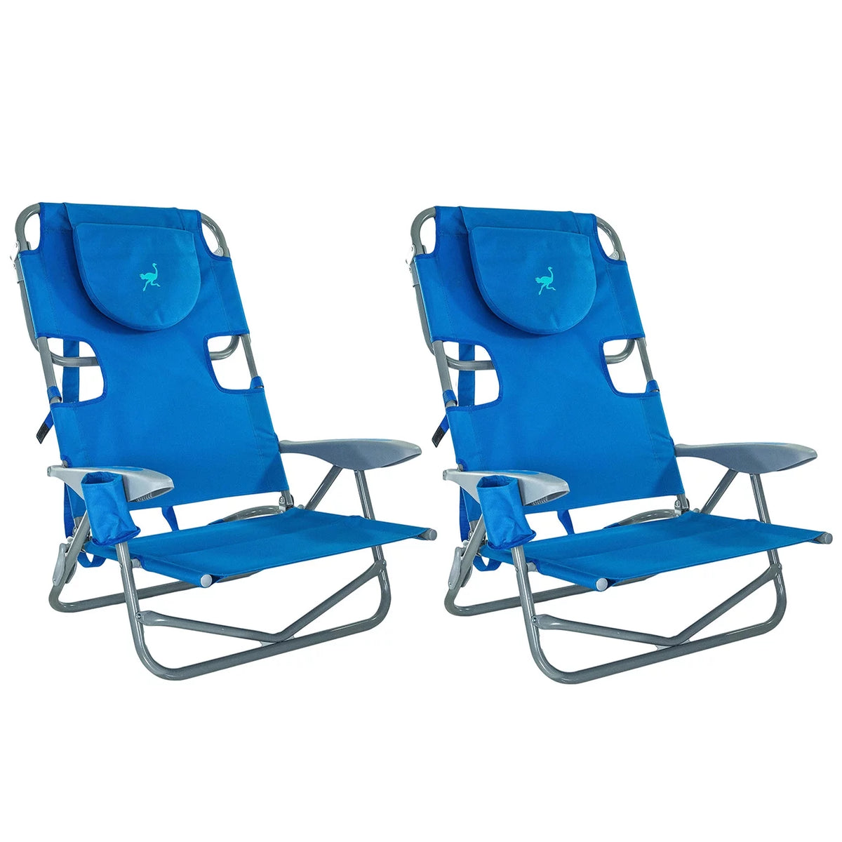 5 Position Reclining Beach Chair 2 Pack Y695