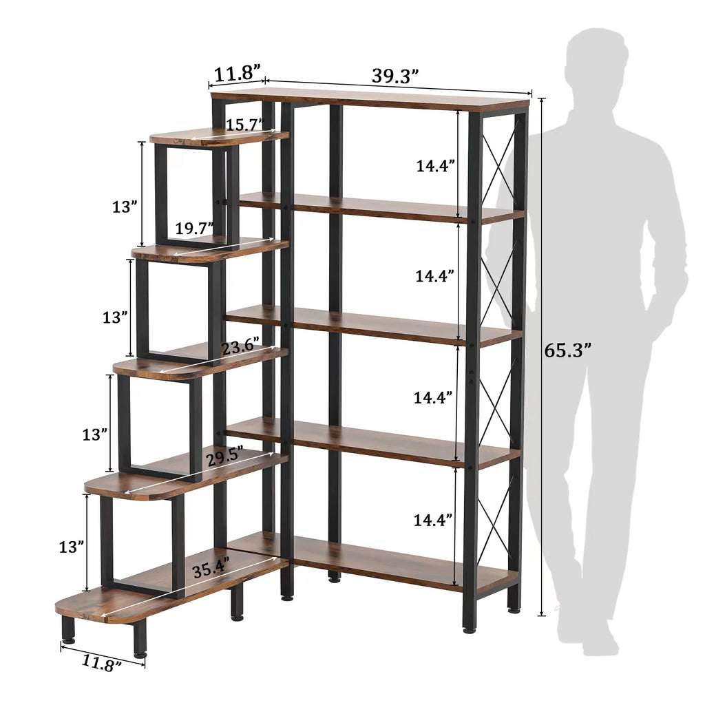 Large Reversible 5 Tier Corner Bookshelf D21489