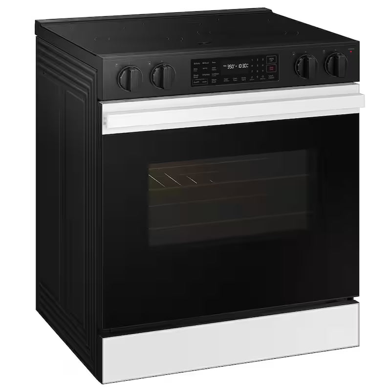 30 in. 6.3 cu. ft. 5 Element Slide-In Electric Range with Air Fry in White Glass O728963