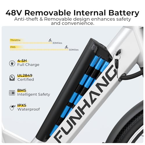26" Step Thru Electric Bicycle with 48V Removable Battery B712107
