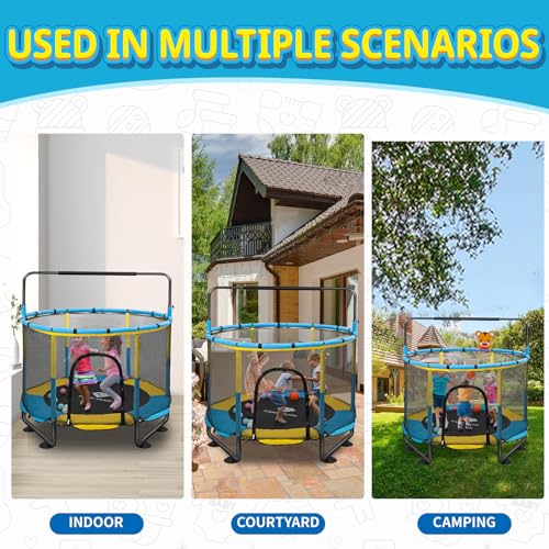 5FT Toddler Trampoline with Enclosure Net W2732