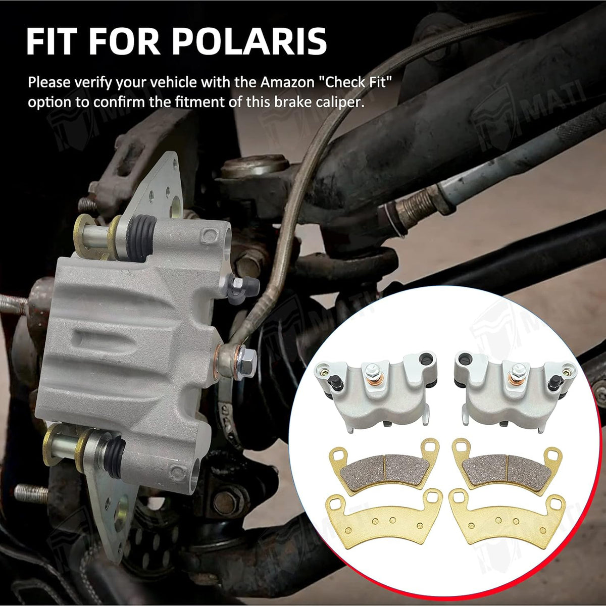 Front Left Right Brake Caliper Set with Pads without Mounting Bracket Pack of 2 H90907