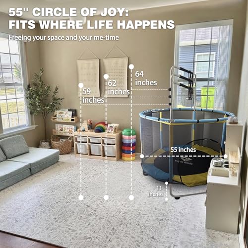 5FT Toddler Trampoline with Enclosure Net W2732