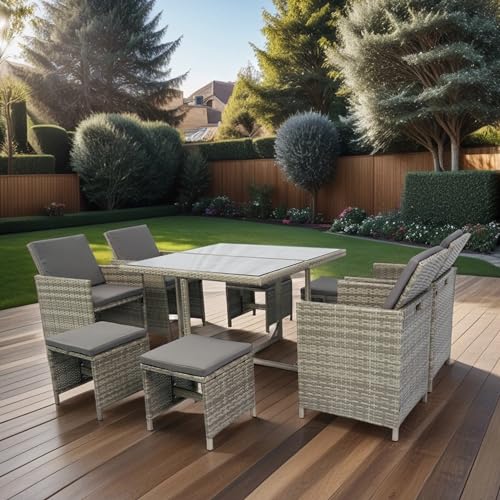 5 Piece PE Rattan Outdoor Sectional Furniture Set with Cushions and Coffee Table G820