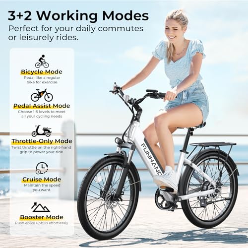 26" Step Thru Electric Bicycle with 48V Removable Battery B712107