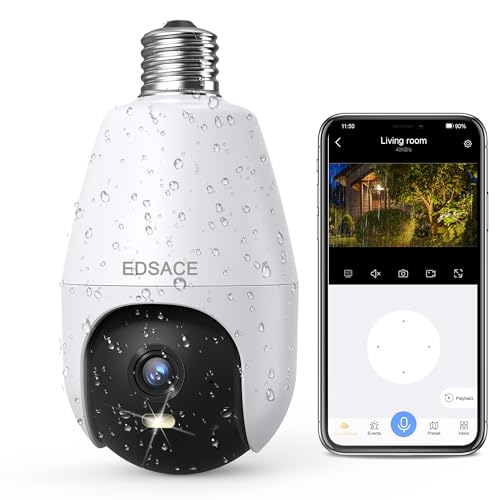 5G Light Bulb Security Camera with Auto Tracking R337467