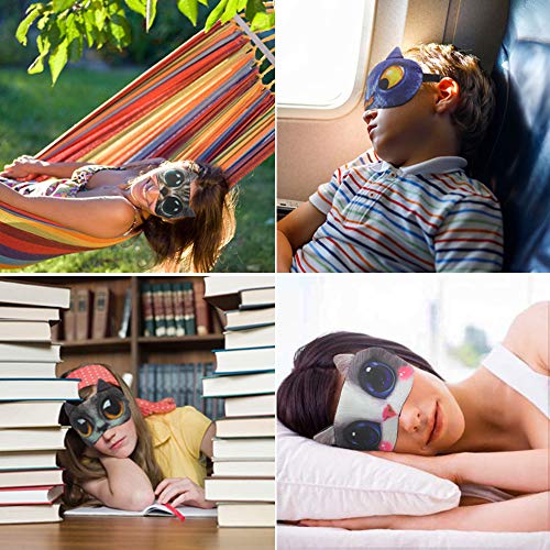 Cartoon Animal 4 Pack/8 Pack Adjustable Strap Blackout Eye Mask A624921
