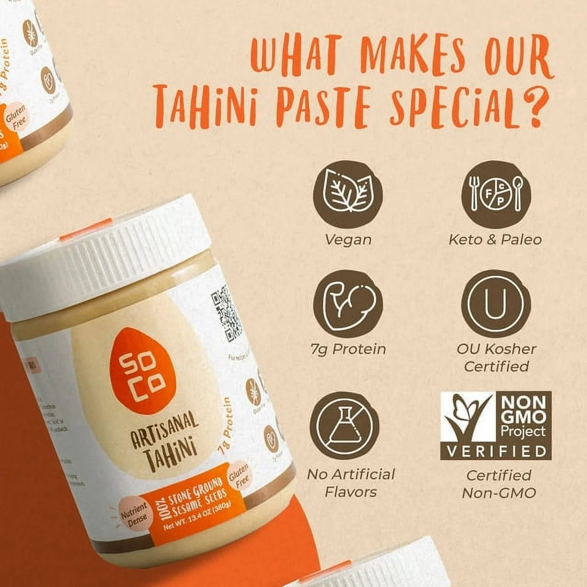 Tahini Paste, 13.4 oz, Pack of 2 R5065
