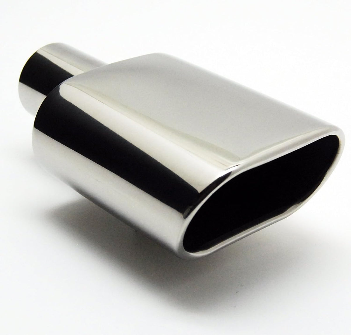 2.25 In Inlet 6.0 X 2.25 In Outlet 9.00 In Long Rolled Oval Angle Stainless Steel Exhaust Tip Pack of 2 E57269