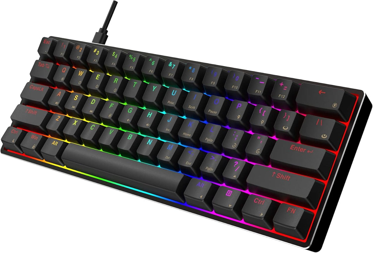 61 Keys Hot Swappable RGB Mechanical Gaming Keyboard C15363