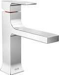 Chrome Single Hole Bathroom Sink Faucet with Metal Push-Pop Drain W5790
