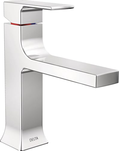 Chrome Single Hole Bathroom Sink Faucet with Metal Push-Pop Drain W5790