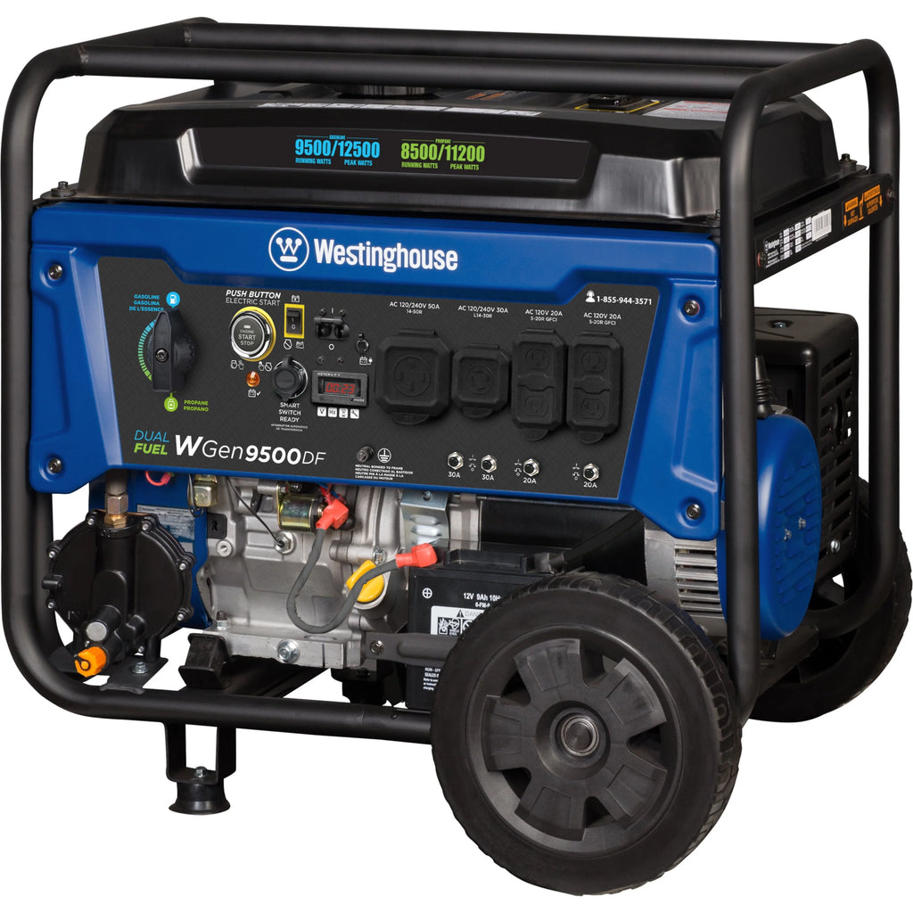 12,500 Peak Watt Dual Fuel Portable Generator with Electric Start T5062