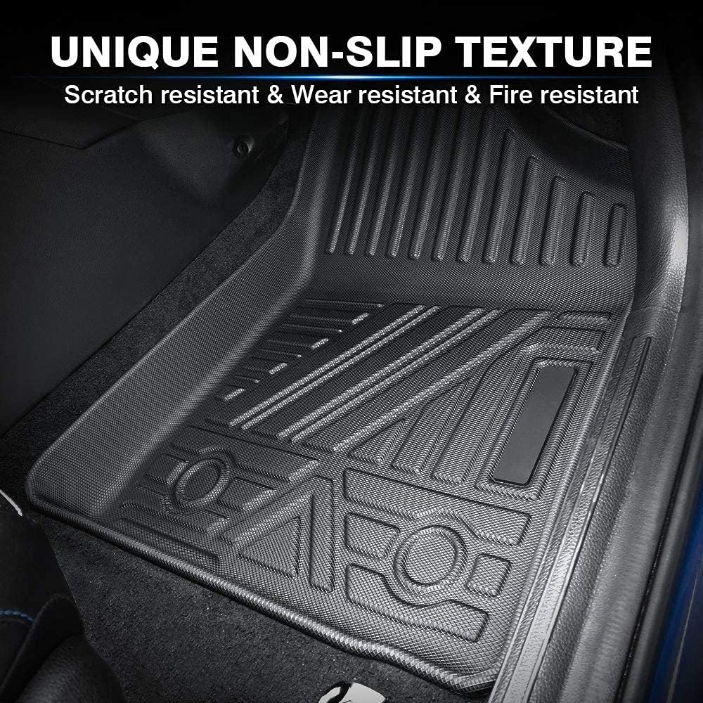 All Weather Floor Mats 1st & 2nd Row Black Non-Slip Q60048